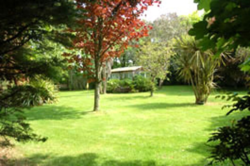 Large garden with summer house